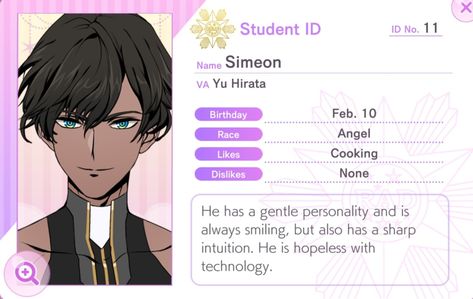 Simeon Obey Me, Student Id Card, Love You Bestie, Student Id, Magic Man, Obey Me, Student Council, Shall We Date, Yes I Did