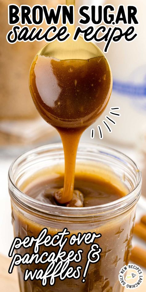 Brown Sugar Sauce, Pecan Sauce, Make Brown Sugar, Brown Sugar Recipes, Fluff Desserts, Caramel Recipes Sauce, Brown Sauce, Spiced Cider, Dessert Toppings