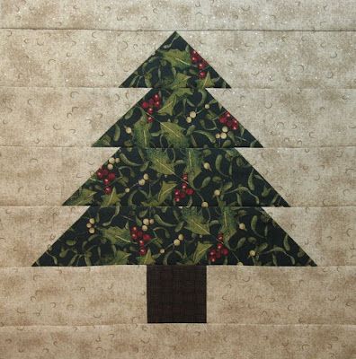 Tree Block Tutorial.  Awesome instructions.  This would make a really neat small wall hanging as well. :-) Quilt Christmas Tree Pattern, Gingerbread House Quilt Block Pattern, Christmas Quilt Blocks Free Pattern, Christmas Tree Quilt Block Patterns, Christmas Tree Quilt Pattern, Christmas Tree Quilt Block, Tree Quilt Block, Wildlife Quilts, Tree Quilt Pattern