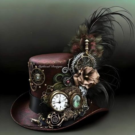 Steampunk Diy Crafts, Wonderland Garden, Steampunk Shoes, Steampunk Party, Steampunk Artwork, Steampunk Top, Steampunk Aesthetic, Steampunk Couture, Steampunk Top Hat