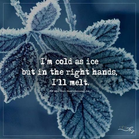 I'm cold without you, but I melt at the slightest touch of your fingers... Monday morning rituals. 1way@11🤔??? Ice Quotes, Cold Quotes, Snow Quotes, Cold As Ice, Barbie Quotes, Bear Quote, Weather Quotes, Winter Quotes, Best Friend Poems