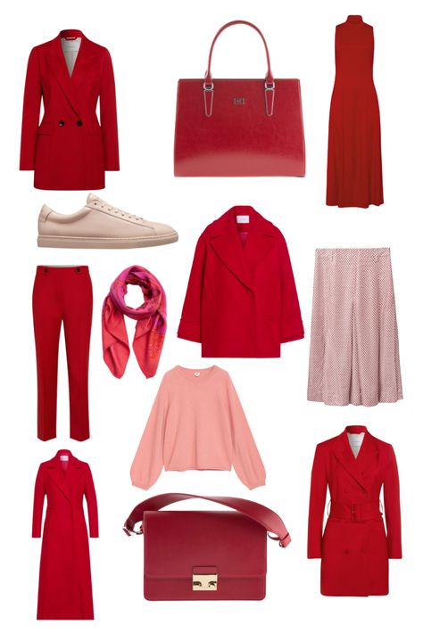 Europe Winter Outfits, Clothes Capsule, Clothes Capsule Wardrobe, Neutral Wardrobe, Red Clothes, Neutral Capsule Wardrobe, Trench Coat Dress, Red Suit, All Black Outfit