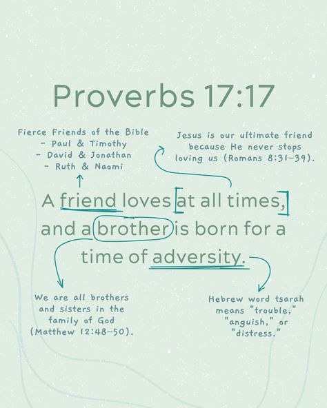 Who are the brothers and sisters in Christ and friends you can rely on? Tag them below! Brother Sister Bible Verse, Bible Verses For Sisters, Sister In Christ Quotes, Sisters In Christ Quotes, Verse Mapping Scriptures, Sister In Christ, God Verses, Women Event, Bible Proverbs