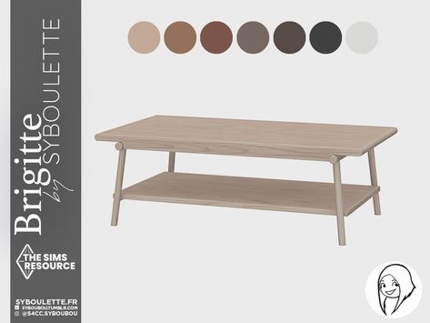 Sims 4 Cc Furniture Living Rooms, Wood Front Doors, Sims 4 Cc Furniture, Sims 4 Houses, Wooden Coffee Table, Living Table, The Sims4, Sims 4 Cc, Living Room Coffee Table