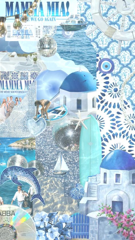 #greece #abba #mamma mia #greecesummer #aesthetic Abba Mamma Mia, Senior Year Diy, Mia Aesthetic, Musical Wallpaper, Cute Summer Wallpapers, Wallpaper Iphone Summer, Greece Holiday, Pretty Landscapes, Ocean Wallpaper