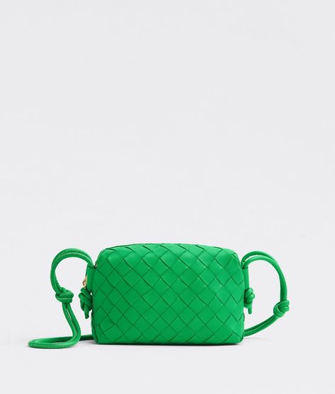 Bottega Veneta® Women's Loop in Parakeet. Shop online now. Parakeet Colors, Winter Sunglasses, Leather Camera Bag, Bottega Veneta Intrecciato, Handcrafted Leather, Small Leather Goods, Bago, Bottega Veneta, Leather Crossbody Bag