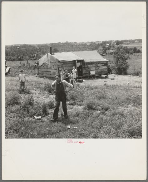 Home on "Scratch Hill," outside Atoka, Oklahoma. "I was offered twenty dollars for that house. I pay six dollars rent a year, and have some chickens and a garden. NYPL Atoka Oklahoma, Oklahoma History, New York Public Library, Public Library, American History, A Garden, Oklahoma, A Year, The Twenties