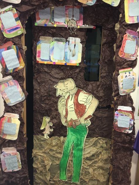 BFG Classroom Door Display Bfg Classroom Door Decoration, Bfg Book, Bfg Party, The Bfg Book, Book Door, Classroom Door Displays, Dream Jar, The Bfg, Dream Classroom