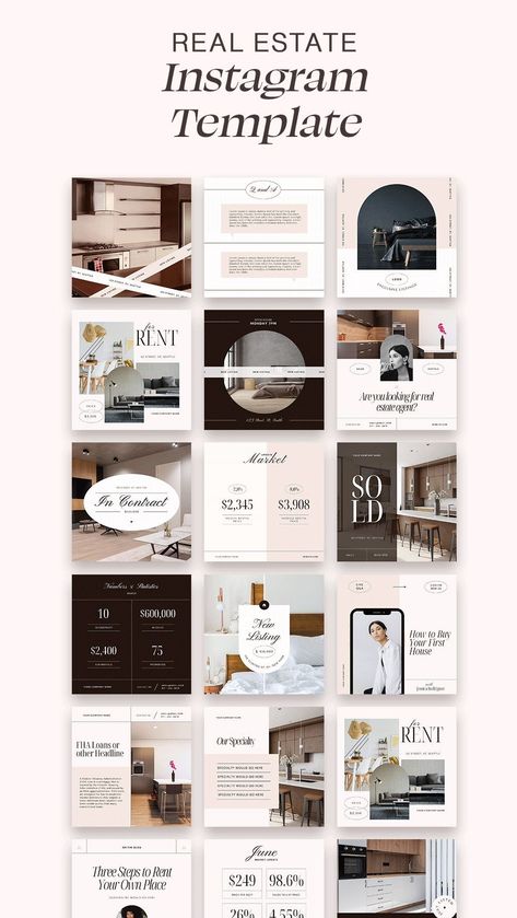 Just Listed Instagram Post, Instagram Real Estate Template, Minimalist Real Estate Social Media, Real Estate Story Template, Real State Graphic Design Post, Hotel Instagram Post Design, Real Estate Instagram Aesthetic, Free Real Estate Templates, Realtor Instagram Feed