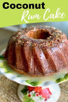 Coconut Rum Cake, Caribbean Rum Cake, Jamaican Rum Cake, Rum Cake Recipe, Rum Cake, Special Desserts, Bundt Cakes Recipes, Coconut Rum, Coconut Cake