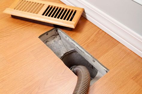 How to Clean Air Ducts in 6 Easy Steps How To Clean Air Vents In House, Clean Vents In Home, Hvac Cleaning Diy, Air Duct Cleaning, How To Clean Air Ducts In House, Hvac Diy, Hvac Cleaning, Cleaning Air Vents, Hvac Duct