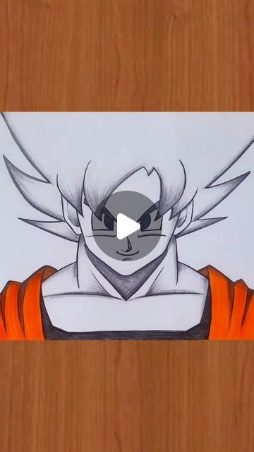 Goku Easy Drawing, Goku Paintings Easy, How To Draw Goku Step By Step, Goku Step By Step Drawing, Goku Drawing Face, Goku Art Drawings, Goku Canvas, Dragonball Goku, Goku Art