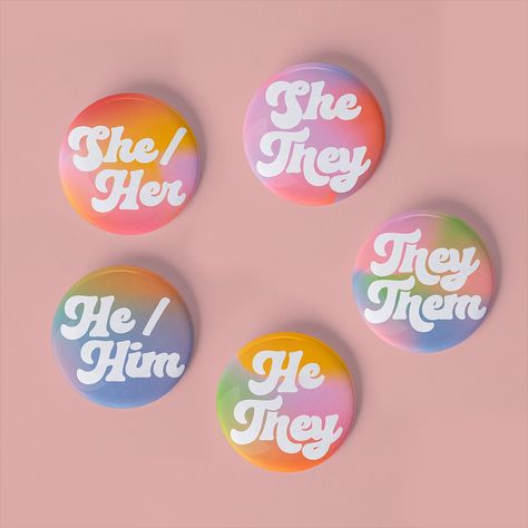 Happy Pride Month! | Sleepy Mountain Blog Pronoun Buttons, Sp Characters, Lgbtq Stickers, Pronoun Pins, Pride 2024, But Im A Cheerleader, Pride Party, Pride Quotes, Lgbt Quotes