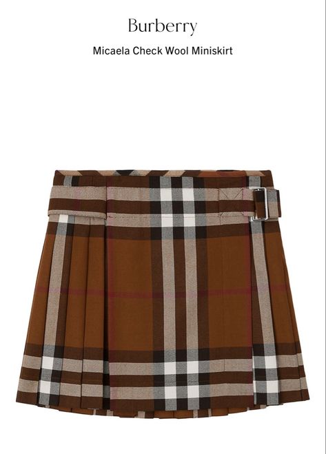 Check Mini Skirt, Burberry Outfit, Check Skirt, Ring Belt, Wool Mini Skirt, Plaid Mini Skirt, Tartan Pattern, Pleated Mini Skirt, Tall Model