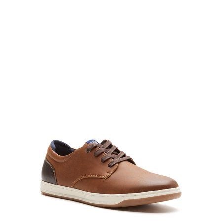 Lace up and go casual with these Matt Derby Shoes from Chaps. Offering versatility and all-day comfort, these mens shoes are perfect for your casual wardrobe and feature a memory foam footbed with a cushioned heel for added support. Exclusively at Walmart. Size: 9.  Color: Brown.  Gender: male.  Age Group: adult. Mens Brown Shoes, Thanksgiving Play, Best Sandals For Men, Groomsmen Shoes, Mens Business Casual Shoes, Austin Fashion, Brown Shoes Men, Mens Walking Shoes, Moccasins Mens