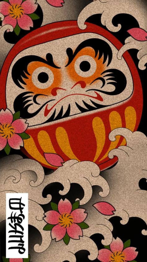 Daruma tattoo Daruma Hand Tattoo, Japanese Daruma Tattoo Design, Daruma Doll Tattoo Design, Daruma Tattoo Design, Tattoo Daruma, Daruma Tattoo, Daruma Doll Tattoo, Japanese Daruma, Ant Art