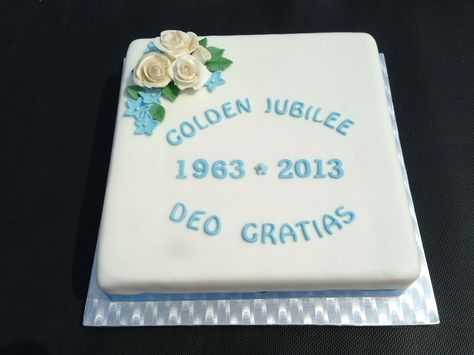 Golden jubilee cake Golden Jubilee Cake, Jubilee Cake, Golden Jubilee, Celebration Cakes, Butter Dish, How To Make Cake, Cake, Tableware, Quick Saves