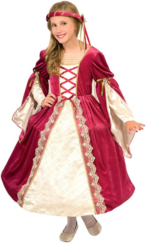 Forum Novelties English Princess Costume Large -- See the image link even more information. (This is an affiliate link). #childrencostumes Rose Princess Dress, Saint Costume, Rose Costume, Costume Carnaval, Rose Girl, Fancy Costumes, Pink And White Dress, Princess Dress Up, Happy Funny