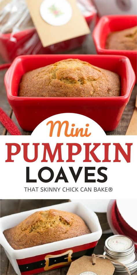 Small Pumpkin Bread Loaves, Mini Pumpkin Bread Loaves Recipes, Pumpkin Bread Mini Loafs, Small Pumpkin Bread, Mini Bread Pan Recipes, Mini Loaves Pumpkin Bread, Mini Pumpkin Bread Loaves Gifts, Mini Pumpkin Bread Recipe, Mini Pumpkin Loaf Recipe