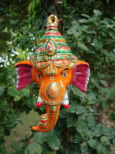 - Elephant Mask, Painted Elephant, Home Decor India, Indian Room, Indian Room Decor, God Statue, Rich Art, Mask Art, Animal Spirit