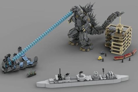 This Lego model is a representation of Godzilla from the newly released movie, Godzilla Minus One. The set is only based on what is represented in ... Lego Aesthetic, Godzilla Tattoo, Godzilla Toys, Kong Godzilla, Lego Activities, Lego Minecraft, Lego Toys, Lego Models, Building Techniques