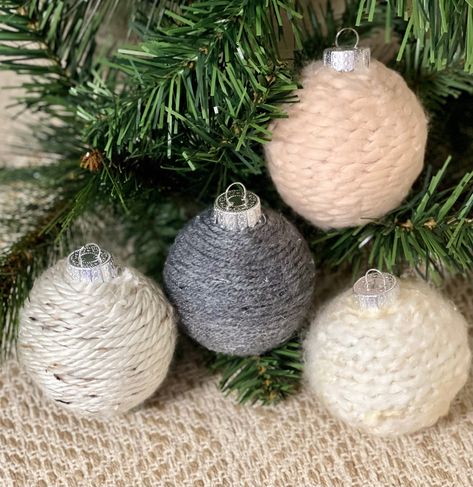 Homemade Christmas Ornaments For Adults, Homemade Christmas Ornaments, Yarns Ornaments, Farmhouse Ornaments, Christmas Ornaments Homemade, Homemade Christmas, Decor Diy, Tree Ornaments, Christmas Decor Diy