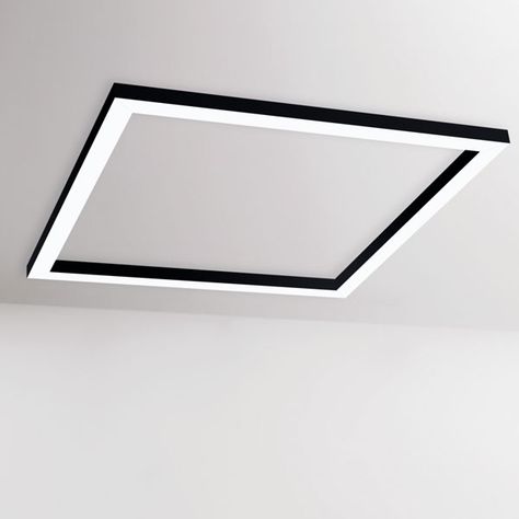 Square Ceiling Lights, Led Board, Outside Room, Light Panel, Tube Light, Linear Lighting, Extruded Aluminum, Square Rings, Living Room Lighting