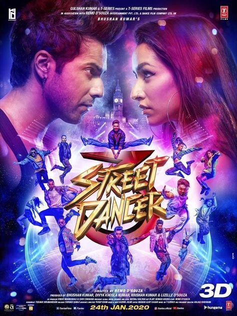 Street Dancer 3 - Street Dancer 3d, Tam Film, Hindi Bollywood Movies, Douglas Booth, Julia Stiles, Dance Movies, Charlotte Rampling, Rowan Blanchard, Jonathan Scott