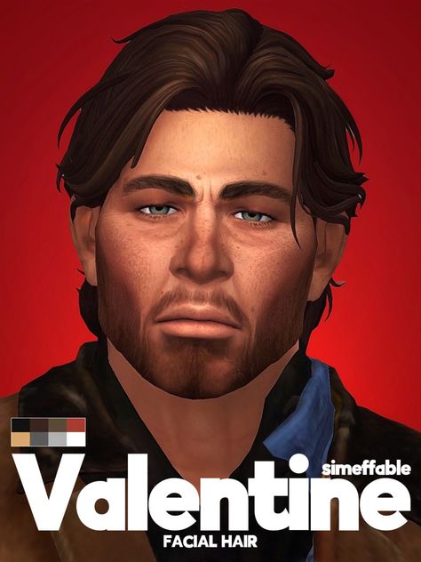 simeffable : Valentine Facial Hair Arthur Morgan Sims 4, Arthur Morgan, Sims 4 Cc, The Sims 4, Facial Hair, The Sims, Sims 4, Facial, Pasta