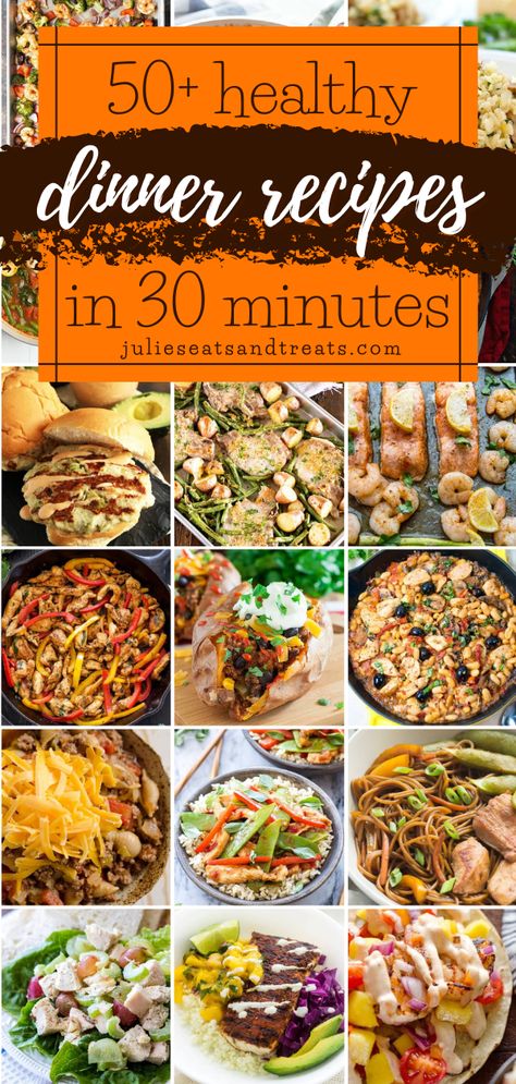 50+ Healthy Dinner Recipes In 30 Minutes!, healthy recipes for dinner, easy healthy recipes Diet Dishes, Healthy Dinners For Two, 30 Minute Meals Healthy, 30 Min Meals, Quick Healthy Dinner, Healthy Weeknight Dinners, Healthy Family Dinners, Diner Recept, Healthy Family Meals