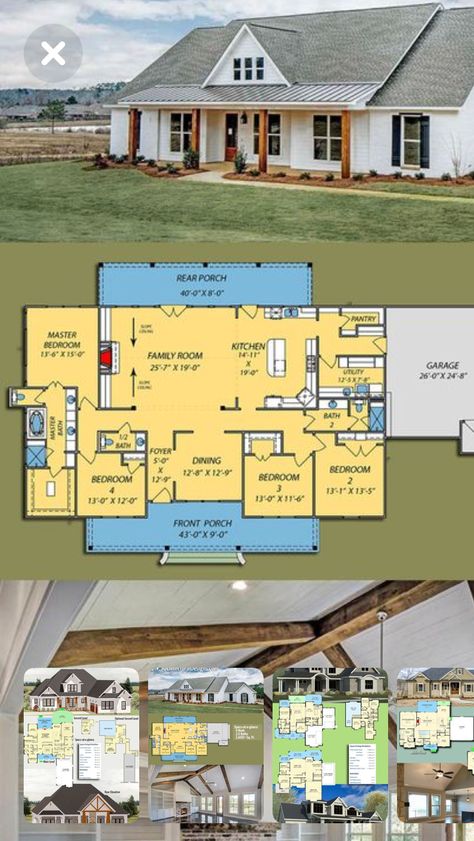 Barn Homes Floor Plans, Pole Barn House Plans, Barn Style House Plans, Casa Country, Building Plans House, Barndominium Floor Plans, Farmhouse Style House Plans, Barn Style House, House Plans Farmhouse