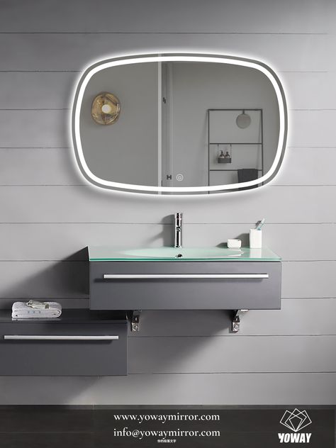 Big size Rectangle Mirror with Anti-fog, Touch Sensor, Sandblasting, and other functions can be custom-made. Mirror Makeup, Rectangle Mirror, Wall Mounted Mirror, Led Mirror, Makeup Mirror, Big Size, Mirror Wall, Wall Mount, Mirror