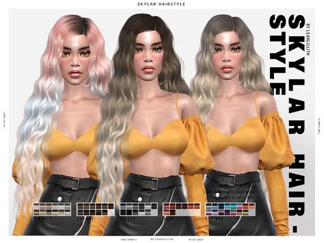 Leah Lillith, David Sims, Sims 4 Downloads, Best Sims, High Ponytails, Long Wavy Hair, Everyday Hairstyles, Sims 4 Cc, Sims 4 Custom Content