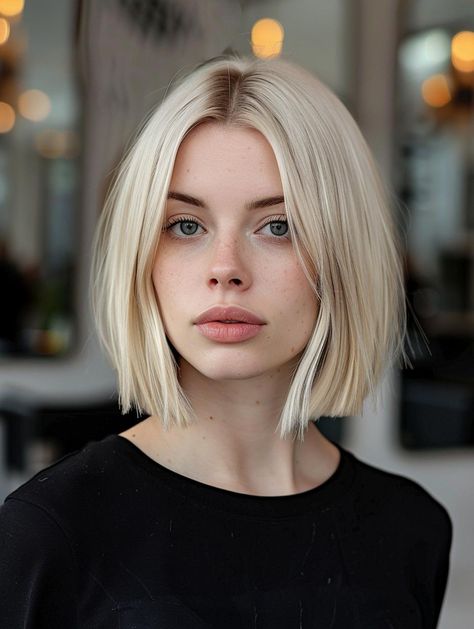 Bob Haircut Styles for Women: Short, Medium, Long, Angled, and Inverted Bobs Straight A Line Bob, Short Blonde Hairstyles Straight, Above Shoulder Bob, Dark Blonde Bob, Short Bob Straight Hair, Bob Haircut Styles, Dark Blonde Bobs, Inverted Bobs, Blond Bob