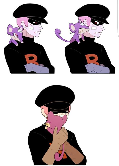 Team Rocket grunt with Ratatta                                                                                                                                                                                 More Team Rocket Fanart, Elesa Pokemon, Team Rocket Grunt, Guzma Pokemon, Pokemon Team Rocket, Pokemon Team, Poke Ball, Pokemon People, Pokemon Oc