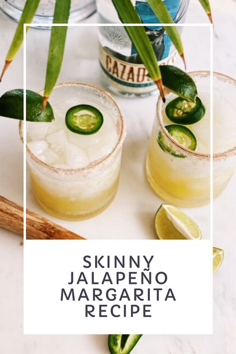 Jalapeno Margarita Recipe, Spicy Margarita Recipe, Jalapeño Peppers, Stuffed Peppers Healthy, Jalapeno Margarita, Couscous Salat, Jalapeno Recipes, Spicy Margarita, Sour Mix