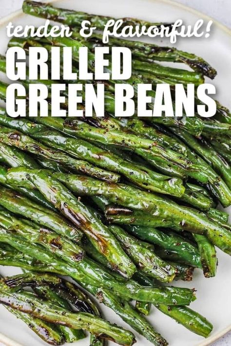 Grilled green beans will add a touch of char-grilled pizzazz to this delicious side dish. All it takes is oil, garlic powder, salt, pepper, and a foil wrap to get tender, juicy green beans with a slight char for good measure! Green beans on the grill are easy to make and ready in minutes. They go great with all your other grill favorites, from chicken to steak to salmon. #grilledgreenbeans #greenbeansonthegrill #ourzestylife #grilledgreenbeansinfoil Garden Green Bean Recipes, Green Beans On The Grill, Grilled Green Bean Recipes, Grill Favorites, Fresh Green Bean Recipes, Grilled Green Beans, Green Beans Side, French Green Beans, Vegetarian Bbq