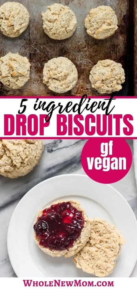 Easy Drop Biscuit Recipe, Drop Biscuit Recipe, Gluten Free Drop Biscuits, Easy Drop Biscuits, Drop Biscuits Recipe, Easy Biscuit, Homemade Nut Butter, Easy Biscuit Recipe, Vegan Biscuits