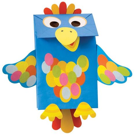 Crafts,Actvities and Worksheets for Preschool,Toddler and Kindergarten Burung Kakatua, Diy Puppet, Parrot Craft, Bird Puppet, Storytime Crafts, Paper Bag Crafts, Paper Bag Puppets, Puppets Diy, Paper Puppets