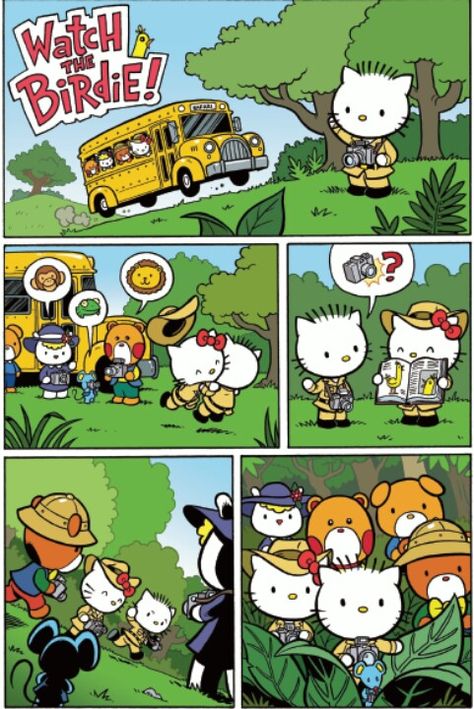 Hello Kitty comic... Hello Kitty Comic, Hello Kitty Clipart, Anime English, Sticker Design Inspiration, Free Comic Books, Ugly Dolls, Hello Kitty Backgrounds, Book Day, Hello Kitty Art