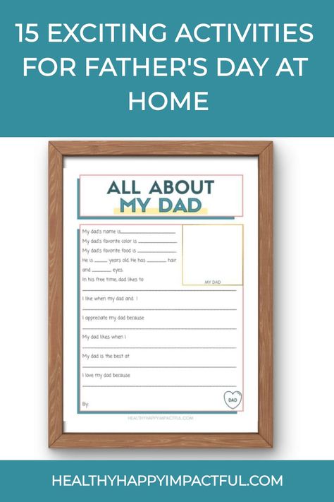 Poster with "All About My Dad" questionnaire for Father's Day activities at home with a blue background. Father's Day Activities, Funny 4th Of July, Best Camping Gear, Running Jokes, Kids Schedule, Trivia Night, Jokes And Riddles, Fathers Day Crafts, Reading Challenge