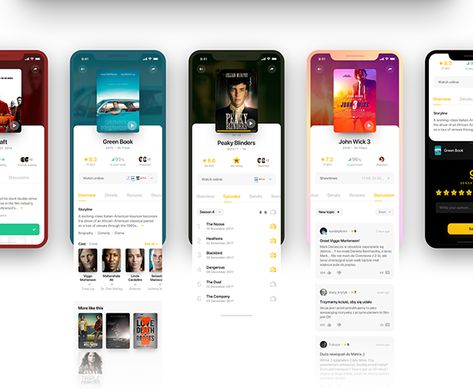 Filmweb - Movies & TV Series app on Behance Film App, Ux Design Principles, Card Ui, Film Crew, Mobile Application Design, Movie App, Movie Card, Mobile App Design Inspiration, App Interface Design