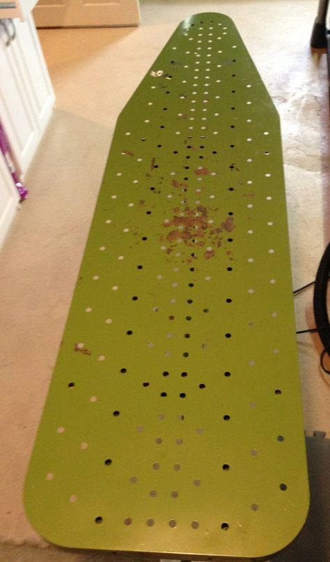 Repurpose Ironing Board, Old Ironing Board Ideas Home Decor, Metal Ironing Board Ideas Repurposed, Ironing Board Ideas Diy Crafts, Metal Ironing Board Ideas, Ironing Board Ideas Repurposed, Old Ironing Board Ideas Repurposed, Repurposed Ironing Board, Magnet Display Board