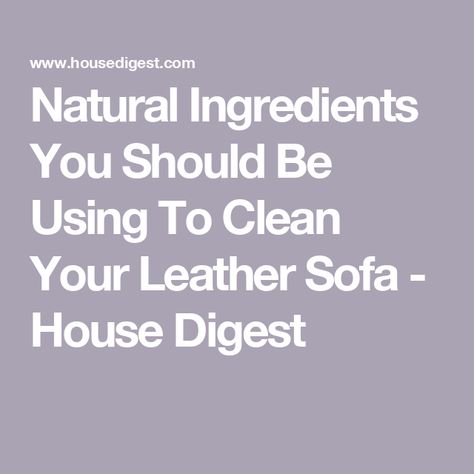 Natural Ingredients You Should Be Using To Clean Your Leather Sofa - House Digest Cleaning Leather, Natural Cleaner, Talcum Powder, Castile Soap, Natural Cleaners, Leather Sofas, Leather Couch, Vegetable Glycerin, Natural Cleaning