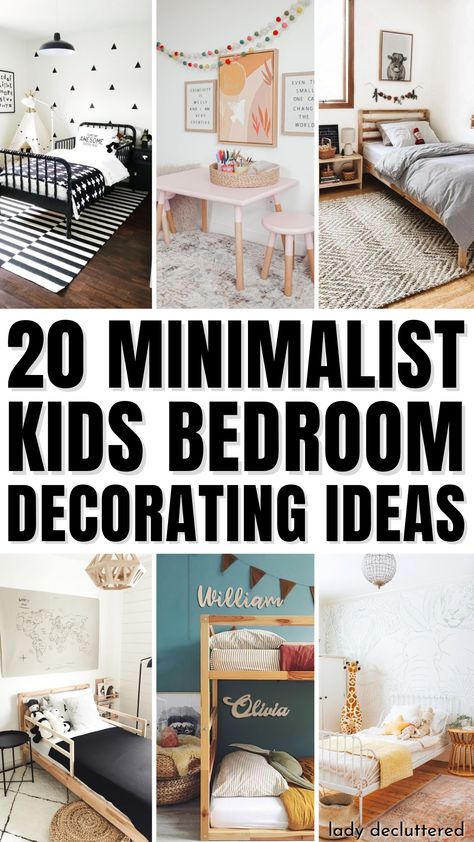 20 Minimalist Kids Bedroom Decorating Ideas