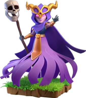 Super Witch | Clash of Clans Wiki | Fandom Clash Of Clash, Big Skeleton, Lightning Spell, Clas Of Clan, Skeleton Army, Archer Queen, Witch Watch, Clash Royale Wallpaper, Clan Castle