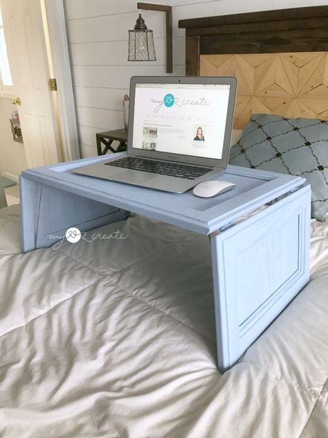 How to make a Lap Desk from Repurposed Cupboard Doors full tutorial at MyLove2Create Lap Desk Diy, Diy Lap Desk, Lap Desk With Storage, Lap Desk For Kids, Lap Table, Lap Tray, Desk Plans, Comfy Bedroom, Kid Desk