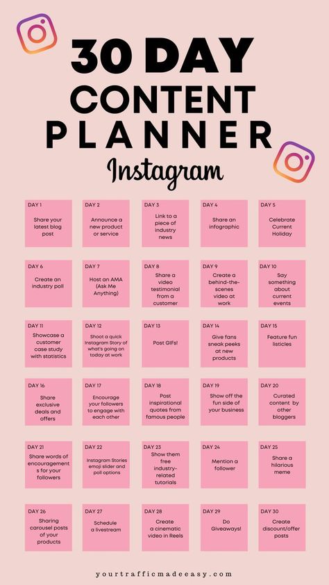 The Best 30 Day Content Calendar Idea For Instagram 30 Day Content Planner, Instagram Reels Dance, Content To Post On Instagram, Instagram Calendar, Instagram Posting, Instagram Plan, Instagram Planner, Marketing Planner, Content Calendar