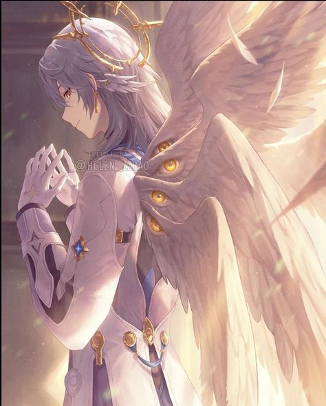 cr.: helen_zzhao ig Biblically Accurate Angel, Biblically Accurate, Angel Theme, Star Rain, Sunday Love, Cathedral Architecture, Star Rail, Character Concept, Anime Guys