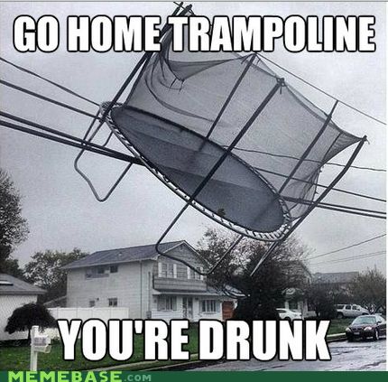 hahaha Drunk Memes, Milford Ct, Backyard Trampoline, Trampolines, Homeowners Insurance, Backyard Design, Humor, Memes, Funny